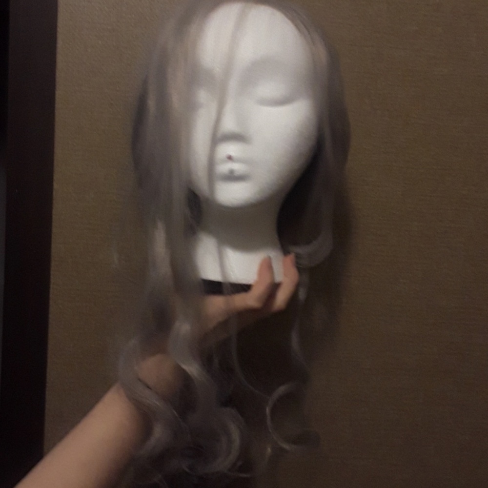 Grey lace front wig